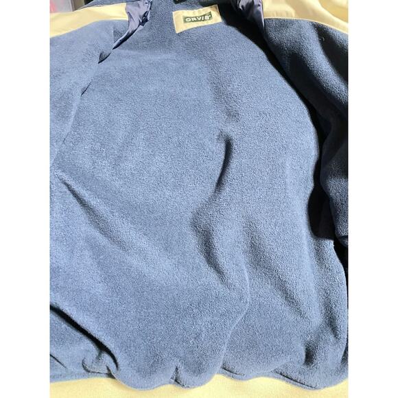 Orvis Zip Up Jacket Men's Size Large Brown Lined Polyester Short - Picture 8 of 8